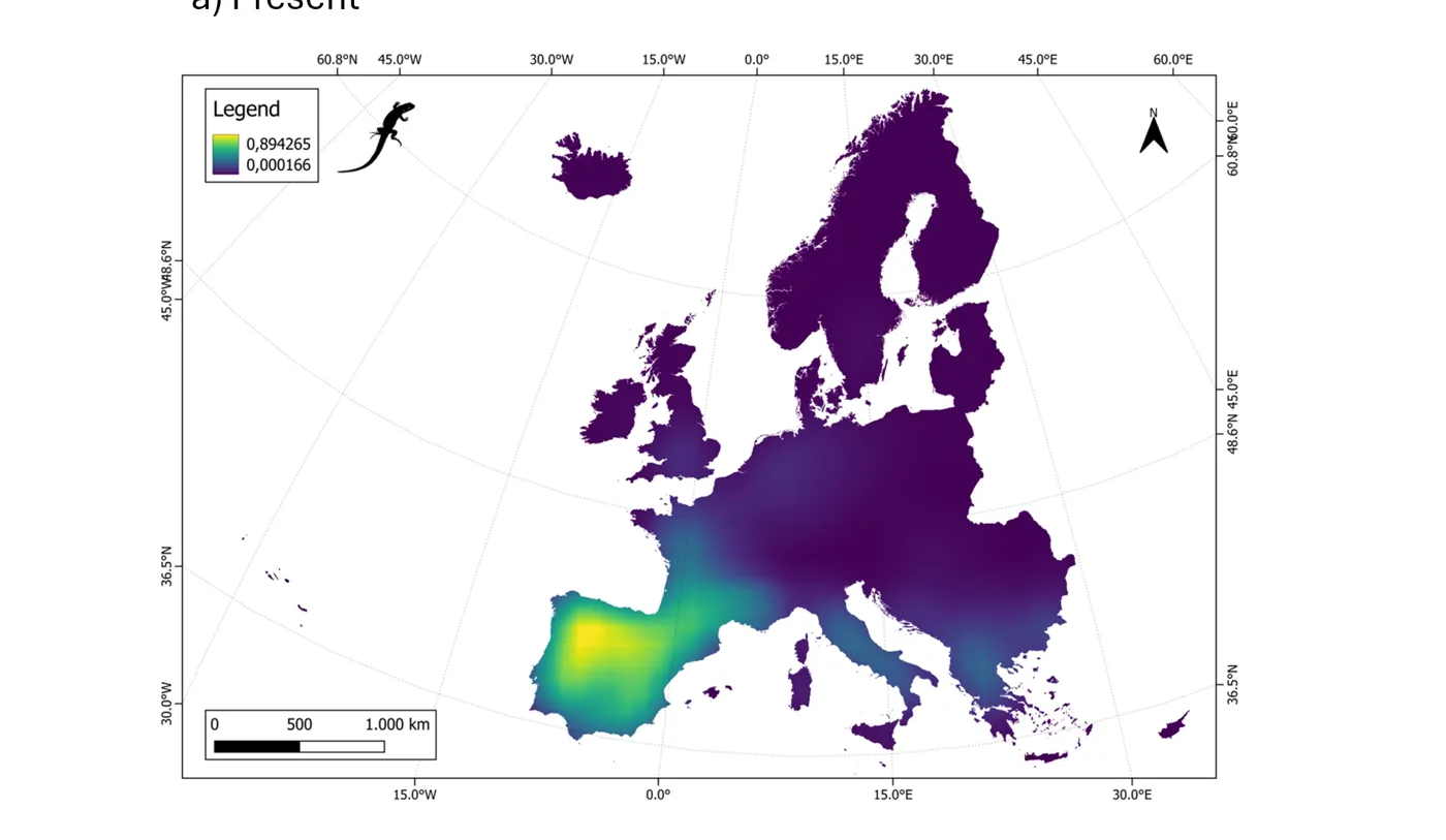 Modelled species suitability across Europe
